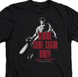 Army of Darkness Gimme Some Sugar, Baby! T-Shirt men's regular fit graphic tee  Evil Dead 80's horror movie for sale