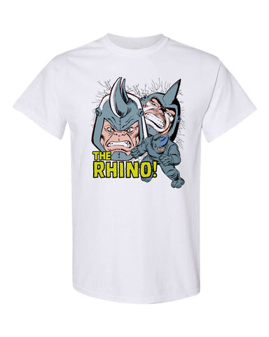 The Rhino T-Shirt Marvel Comics Spiderman sinister six silver age bronze age retro comic book throwback design tshirt for sale