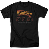 Back to the Future II T-shirt men's black cotton regular fit tee retro 80's throwback design tshirts for sale
