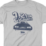 Back To Future 1.21 Gigawatts T-shirt men's regular fit cotton tee retro 80's throwback design tshirt for sale