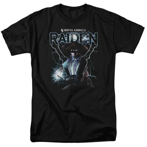 Mortal Combat X Raiden T-shirt men's regular fit adult graphic t-shirt for sale retro 90's video game tee